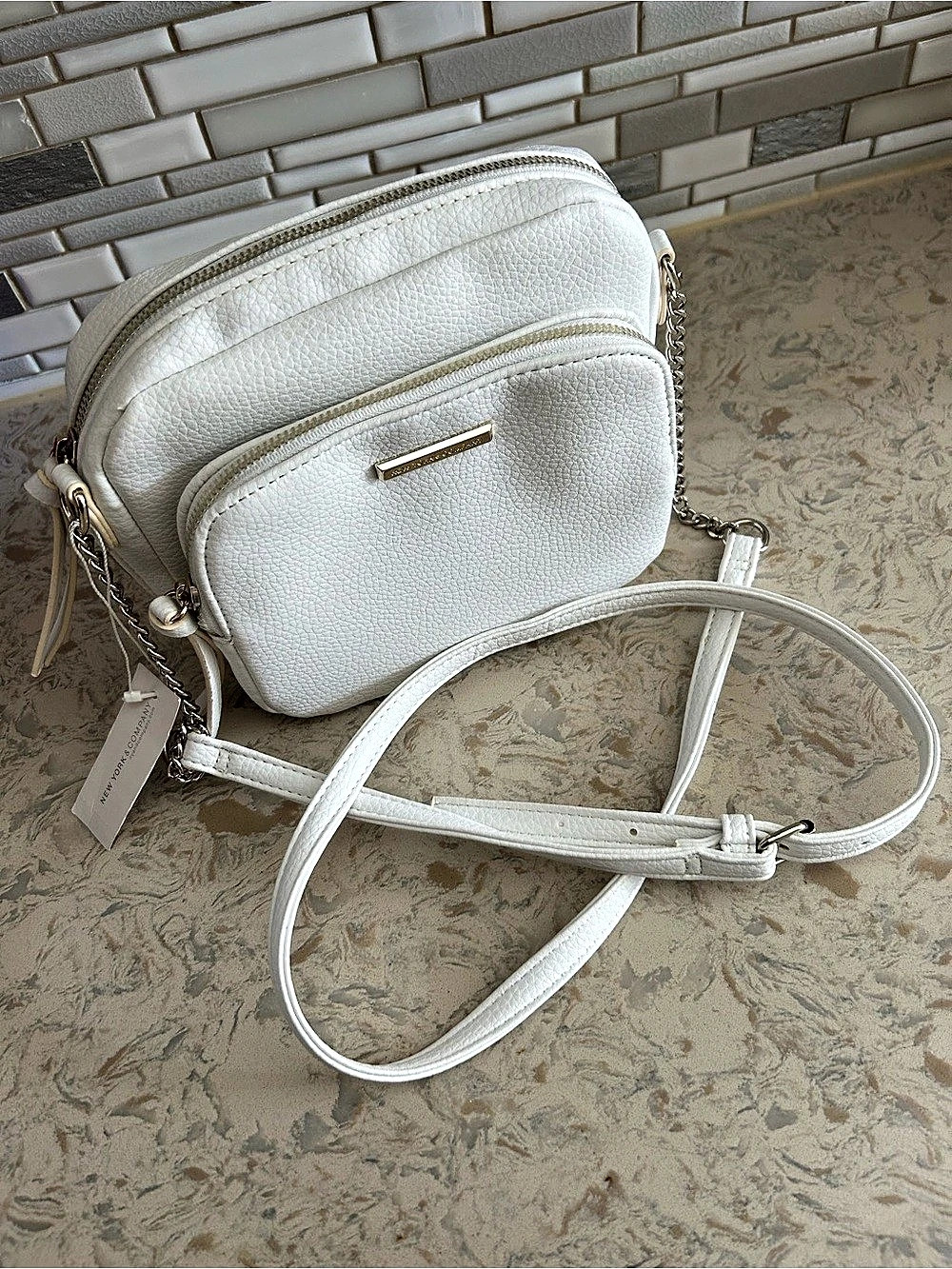 New York & Company  Crossbody Bag in White NWT
